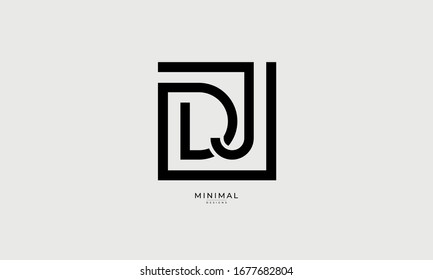 alphabet letters icon logo DJ