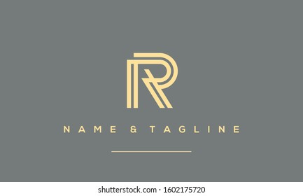 Alphabet letters icon logo R 