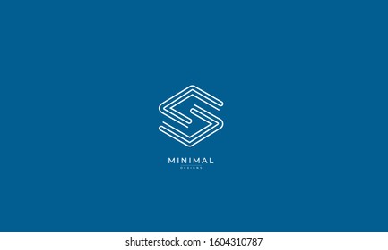 Alphabet letters icon logo S 