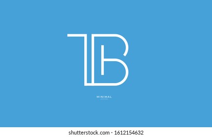 Alphabet letters icon logo TB