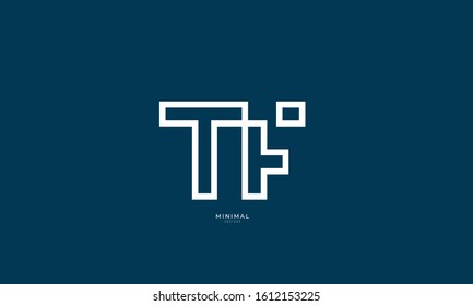 Alphabet letters icon logo TF