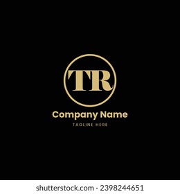 alphabet letters icon logo TR monogram

