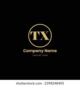 alphabet letters icon logo TX monogram

