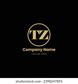 alphabet letters icon logo TZ monogram

