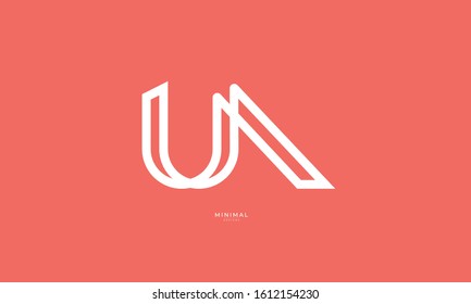 Alphabet letters icon logo UA