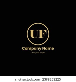 alphabet letters icon logo UF monogram,

