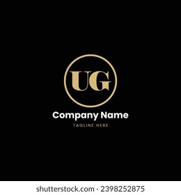 alphabet letters icon logo UG monogram,

