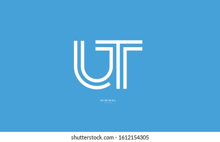 Alphabet letters icon logo UT