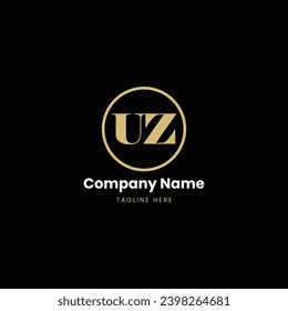 alphabet letters icon logo UZ monogram,

