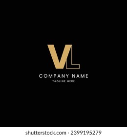 alphabet letters icon logo VL monogram

