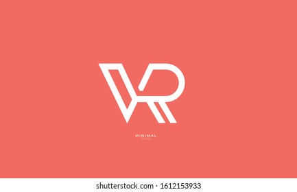 Alphabet letters icon logo VR