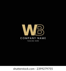 alphabet letters icon logo WB monogram

