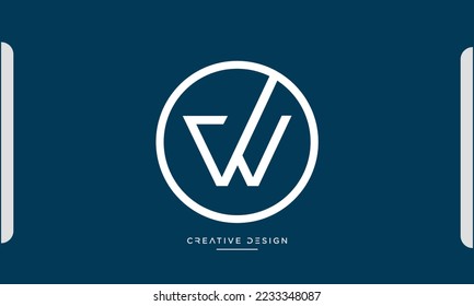 Alphabet Letters Icon Logo WO or OW Monogram	