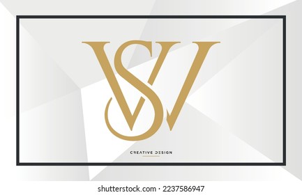 Alphabet Letters Icon Logo WS or SW Monogram	