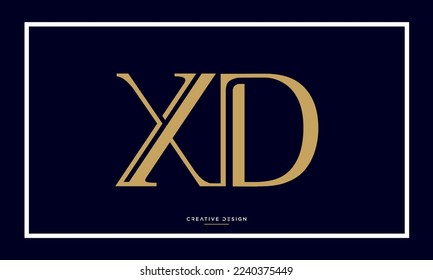 Alphabet letters icon Logo XD or DX monogram