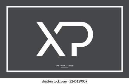 Icono de letras alfabéticas XP o PX Monograma