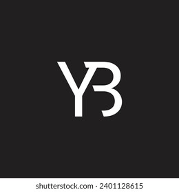 alphabet letters icon logo YB monogram