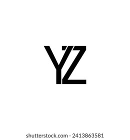 alphabet letters icon logo YZ monogram