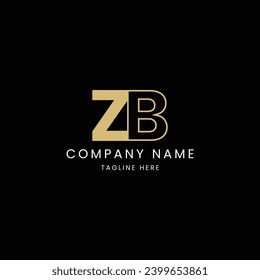 alphabet letters icon logo ZB monogram

