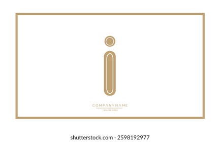 Alphabet letters I or II logo vector icon