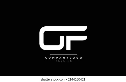 Alphabet letters Initials logo OF