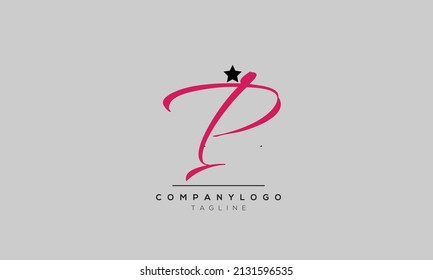  Letras alfabéticas Logo de Iniciales 7P