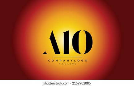 Alphabet letters Initials logo A10