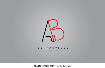 Alphabet letters Initials Logo AB