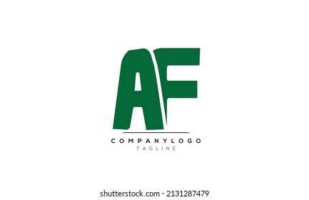 Alphabet letters Initials logo AF
