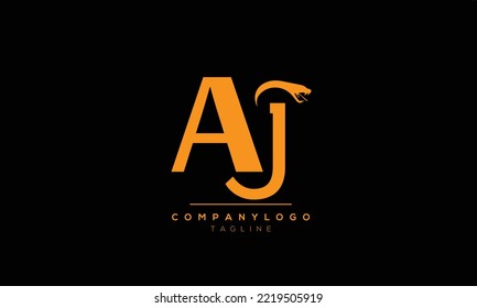  Alphabet letters Initials logo aj