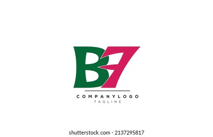Alphabet letters Initials logo BF