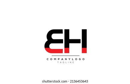  Letras alfabéticas Logo de Iniciales BH