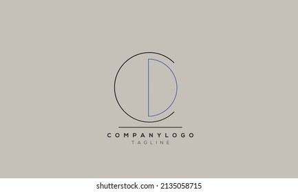 Alphabet letters Initials logo cd