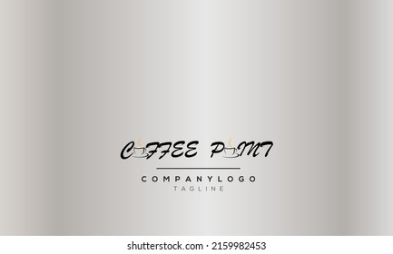 Alphabet letters Initials logo COFFE POINT