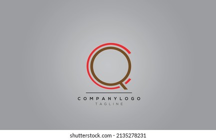 Letras alfabéticas Logo de Iniciales CQ
