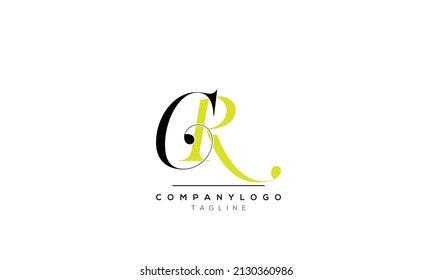 Alphabet letters Initials logo CR