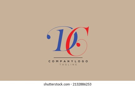 Alphabet letters Initialen Logo DC