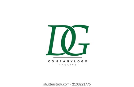 Alphabet letters Initials logo DG