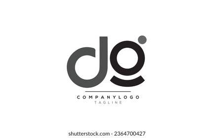 Alphabet letters Initials logo DG