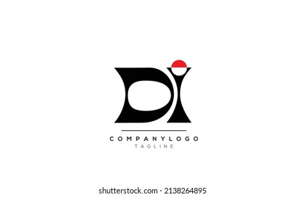 Alphabet letters Initials logo DI
