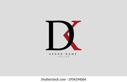 Alphabet Letters Initials Logo DK, KD, D und K