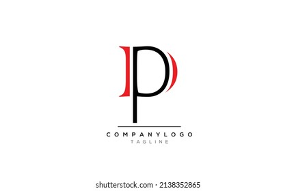 Alphabet letters Initials logo DP