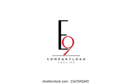  Alphabet letters Initials logo E9