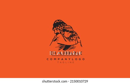 Alphabet letters Initials logo EID MUBBARAK