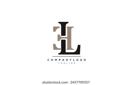  Letras del alfabeto Logotipo inicial EL