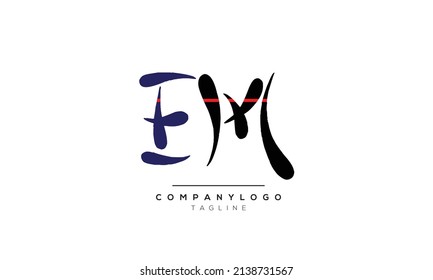 Alphabet letters Initials LOGO EM