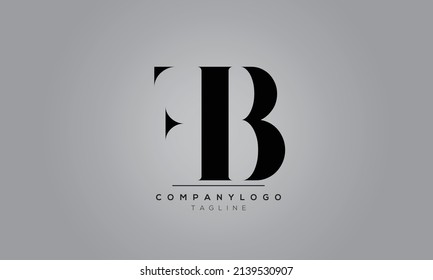 Letras alfabéticas Logo de Iniciales FB