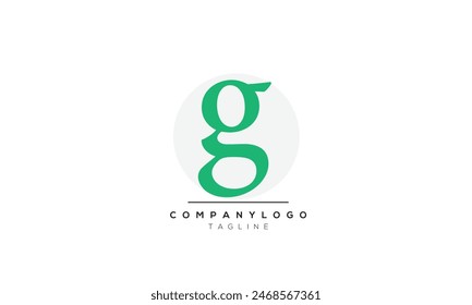 Letras del alfabeto Logotipo inicial g