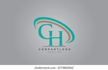 Alphabet letters Initials logo gh