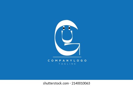 Alphabet letters Initials Logo GU